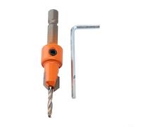 Countersink Drill Bit 1/4 Hex Shank Steel Woodworking Tool for Pilot Holes and Screw Sinking - Adjustable Stop Collar Grey(3×10)