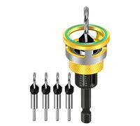 Countersink Drill Bit - Adjustable Chuck, Precision Woodworking | Durable Aluminum Alloy Build, Smooth Clean Holes, Multi Material Compatibility, Secure Fit Design With Home Cabinet Furniture Assembly