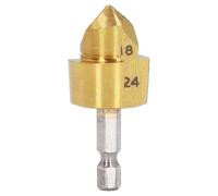 Countersink Drill Bit Set, 1/4in Hex Shank HSS Ti Coating 18-24mm Cutting Diameter, 90 Degree Drill Bit for Metal Wood Plastic, for Electric Tools