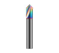 Countersink drill bit set, 1pc Aluminum Milling Coating Alloy Center Bit for Metal Straight Groove Router Bits(6.0MMx6Dx50L,HRC70x2AL)