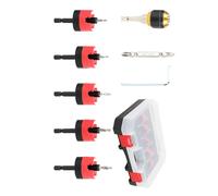 Countersink Drill Bit Set - 7 Pieces Wood Drill Bits | Hex Shank Adjustable Depth | Quick-Change Step Hole Opener | Metal Concrete Drywall Workshop Tool For Screws Carpentry DIY Projects