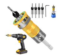 Countersink Drill Bit Set for Wood - Adjustable Depth Stop Carpentry Tools - Steel Counter Sink Bit for Metal | for Wood MDF Plywood Aluminum Non-Ferrous Metals