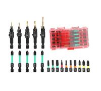 Countersink Drill Bit Set for Woodworking - 20-Pc Professional Kit Featuring Adjustable Depth, High-Carbon Steel Bits, 6.35mm Hex Shank, and Compact Storage Case