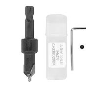 Countersink Drill Bit Set Hex Shank Adjustable Replacement Fast Efficient Woodworking Tools for Wood Metal with Wrench Storage Container Hard Alloy 1/4 x 2.8