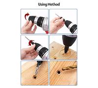 Countersink Drill Bit Set Professional Grade High Speed Steel Coated Woodworking Tools Adjustable Depth Hex Key Included for DIY Carpentry Home Renovation 5PCS