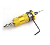 Countersink Drill Bit Set with Depth Stop, 4-Flute Carbide Tipped Bits for Wood Metal Plastic, Adjustable -25mm Drilling Depth, Quick Change Hex Shank for(Gold)