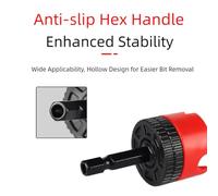 Countersink Drill Bit with Hex Shank for Woodworking, Adjustable Depth HSS Twist Drill Core, Rotatable Limit for Ring, Carbide Cutting Edge