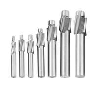 Countersink End Mill, M3 M4 M5 M6 M8 M10 M12 Counterbore Drill Bit Pilot Slotting Counterbore Mould End Mill Cutter Solid Slot for Steel Parts, Castings, Copper and Aluminum Parts (7Pcs)