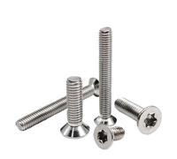 Countersunk Bolts 5/10/50pc Lengthen M1.4 .6 M2 .5 M3 M4 M5 M6 M8 304 A2 stainless steel Six-Lobe Torx Head Flat Countersunk Screw Bolt(8mm,M1.4 50pcs)
