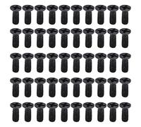 Countersunk Cross Screws DIN 965 Black Galvanized Machine Screws Assortment Kit High Strength A270 Material for Precision Machinery and DIY Projects 50Pcs M3 Various Sizes (M3*8)