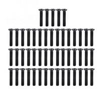 Countersunk Cross Screws DIN 965 Black Galvanized Machine Screws Assortment Kit High Strength A270 Material for Precision Machinery and DIY Projects 50Pcs M3 Various Sizes (M3*16)