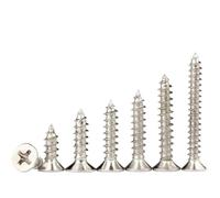 Countersunk cross self-tapping pointed tail screw 304 Stainless Steel Flat Head Self-Tapping Wood Screw M1-M5 6-100mm(70mm,M5(床上用品))
