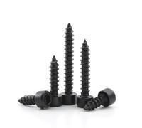 Countersunk cross self-tapping pointed tail screw Black Hex Socket Cap Head Self Tapping Screws M2-M6 Carbon Steel Pack(8mm,M4 30pcs)