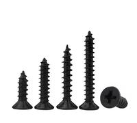 Countersunk cross self-tapping pointed tail screw Stainless Steel Phillips Flat Head Self Tapping Screws M1.7 M2 Black 3-14mm 200 pcs(4mm,M2-100Pcs)