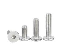 Countersunk Head Bolts， 304 Stainless Steel Hex Socket Flat Head Screws M1.6 To M8 2mm To 60mm Pack Of 10(30mm x10pcs,M1.6)
