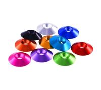 Countersunk head gasket, 5-10pcs M4 M5 M6 M8 Aluminum Colourful Countersunk Umbrella Flat Head Screw Concave Conical Decorative Groove Washer(Black,M4 10pcs)