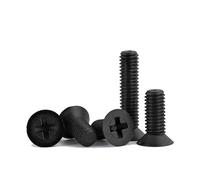 Countersunk machine screw,30-100pcs Nylon Countersunk Head Cross Machine Screws Plastic Flat Head Bolts(M2.5x6)(M5x10)