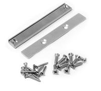 Countersunk Magnet & Steel Plate Pack - 100 x 13.5 x 5mm thick Neodymium Channel Magnet w/ 2x 3.3mm c/sunk holes - 36kg Pull (Pack of 1)