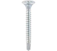 Timco LW38S Metal Construction Timber To Light Section Screws - Countersunk - Wing-Tip - Self-Drilling - Exterior - Silver Organic 4.8 X 38 Box 200