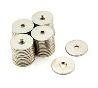 Countersunk Steel Disc for Using Magnets, Hang Artwork or Noticeboards - 25mm dia x 2mm thick x 4mm hole - Pack of 100