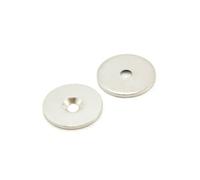 Countersunk Steel Disc for Using Magnets, Hang Artwork or Noticeboards - 25mm dia x 2mm thick x 4mm hole - Pack of 10