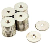 Countersunk Steel Disc for Using Magnets, Hang Artwork or Noticeboards - 25mm dia x 2mm thick x 4mm hole