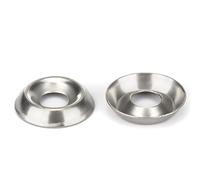 Countersunk washer, Finishing Countersunk Washers 100pcs M3 M4 M5 M6 Conical Solid Washer Convex Tapered Spherical Cone Gasket(M6x17x3.5mm)