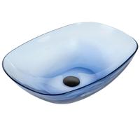 Countertop Basin 540 x 360 mm Blue MOENGO