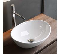 Countertop Basin Bathroom Sink Ceramic Oval Washbasin Sink Vessel