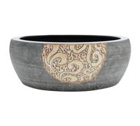 Countertop Basin Bathroom Sink Wash Basin Vessel Sink Round Ceramic vidaXL