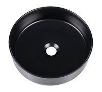 Beliani Ceramic Countertop Basin ? 360 mm Black CALIG, Black