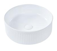 Beliani Countertop Basin GELDO 370 mm Ceramic White, White