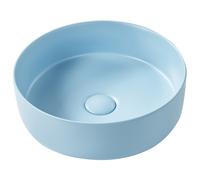 Beliani Countertop Basin GUDAR 370 mm Ceramic Blue, Blue