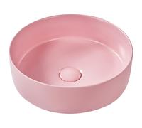 Beliani Countertop Basin GUDAR 370 mm Ceramic Pink, Pink