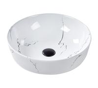 Countertop Basin HOPI 420 mm Ceramic White Marble