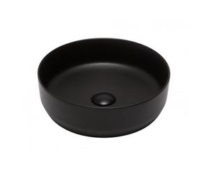 Countertop basin Infinitio 39 x 39 x 12 cm without overflow, black (SATINF3939BKM)