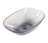 Countertop Basin MOENGO Black 540 x 360 mm Solid Surface