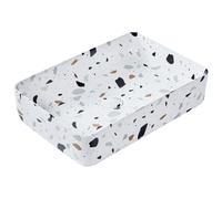 Beliani Countertop Basin Nules White Terrazzo 610 X 350 mm Ceramic
