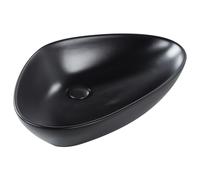 Countertop Basin TIRIG Black 600 x 390 mm Ceramic