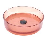 Beliani Countertop Basin TOLOSA 360 mm Solid Surface Light Red, Red