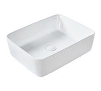 Beliani Ceramic Countertop Basin 490 x 380 mm White TRAVESIA, White