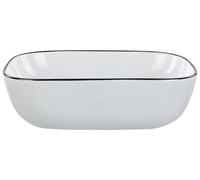 Beliani Countertop Basin XERT 460 x 330 mm Ceramic White, White
