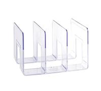 Countertop Bookcase Book Rack Vertical Acrylic Bookends Multi Color Elegant Acrylic Magazine Holder Desktop Organizer File and Storage for