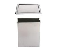 Countertop Built-in Trash Can with 360-degree Rotating Flip Cover and Balance Swing Lid for Kitchen