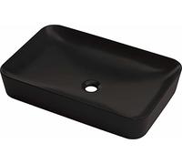 Countertop Ceramic Bathroom Sink - 60x40 cm - Deante Tess - Nero - CDS_NU6S
