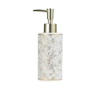 Countertop Dish Soap Dispensers 300Ml Marble Ceramic Liquid Lotion Shampoo Pump Bottle Bathroom Set Home Decoration Bathroom Stuff(White)