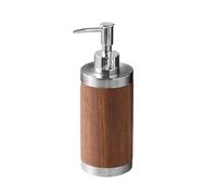 Countertop Dish Soap Dispensers Bamboo Bottle Bathroom Shower Gel Press Empty High Value Lotion Decoration Bathroom Stuff(Wood Color)
