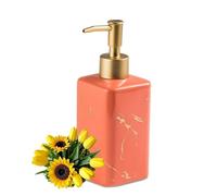 Countertop Dish Soap Dispensers For Bathroom Countertop Square Green Dish Pump Bottle Bathroom Stuff(Pink)