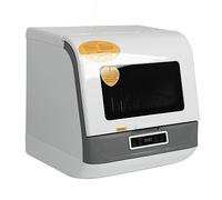 Countertop Dishwashers, Small Dishwasher Machine with 75℃ High-Temp and Air-Dry Function, 3 Washing Programs, Time and 360° Cycle Spray Deep Cleaning, for Small Apartments, Dorms, RVs