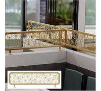 Countertop dividers Dividers For Dining Areas Metal Hollow Out Decorative Partitions Fence Office Desk Divider 30cm Low Screen Partition for dining area(Gold-b,90cm)